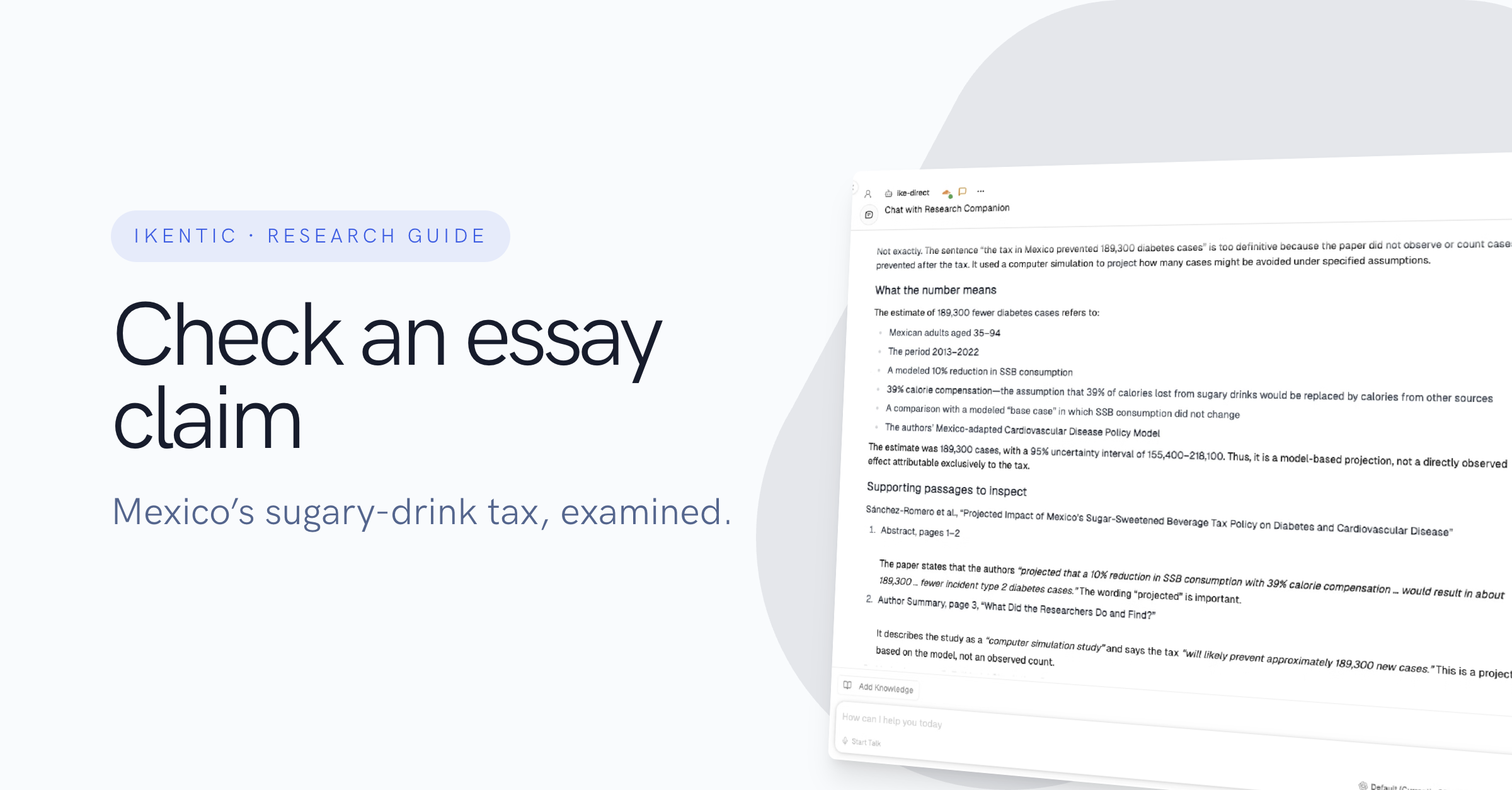 Check an essay claim: Mexico’s sugary-drink tax, examined.