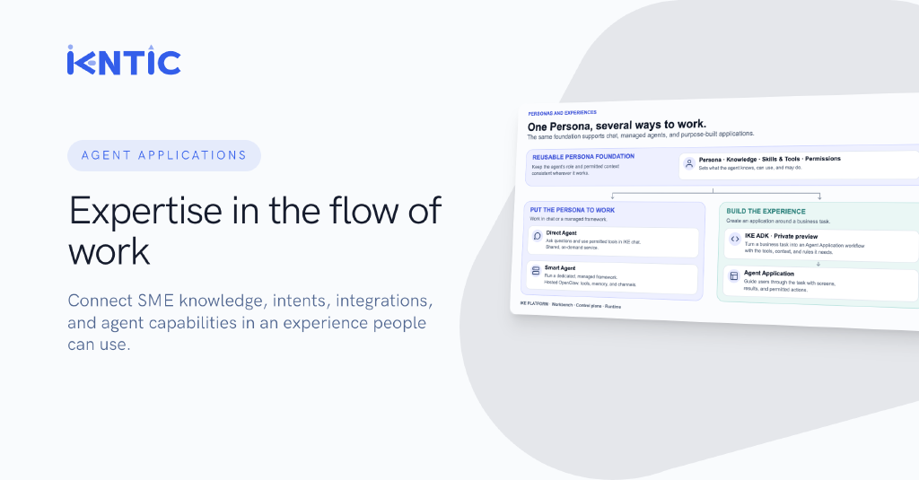 IKE knowledge applications: expertise in the flow of work